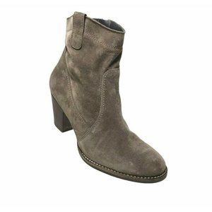PAUL GREEN JAX HEEL BOOTIE BOOT EARTH SUEDE
